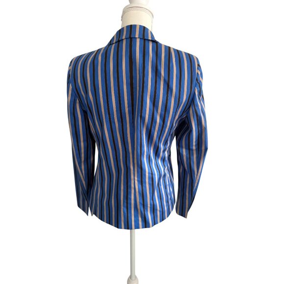 AKRIS PUNTO Blue Pinstriped Blazer Jacket Size US 8 - Picture 9 of 13